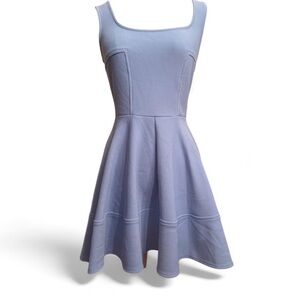 Lulu's Lavender Fit-and-Flare Midi Dress